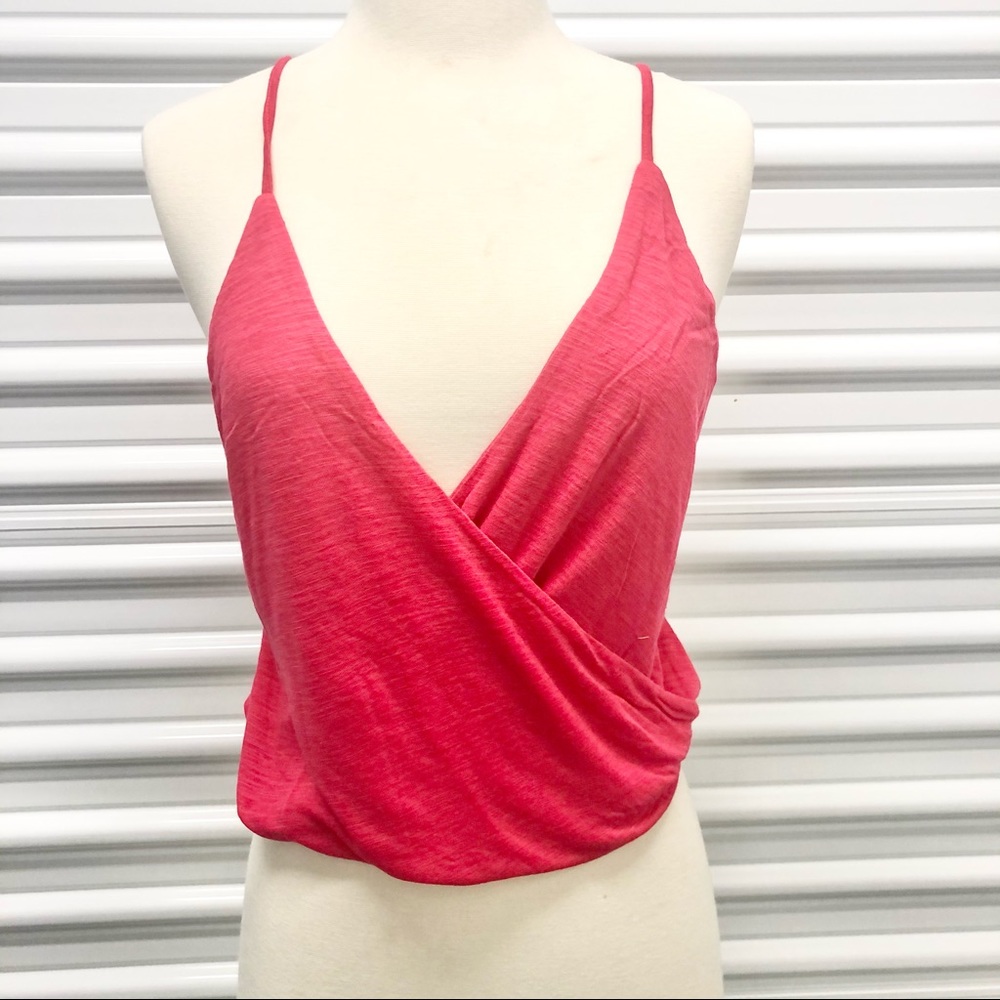 Blue Life Crossover Crop Tank Top Adjustable Strap